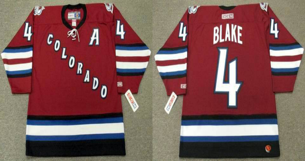 2019 Men Colorado Avalanche 4 Blake red style 2 CCM NHL jerseys